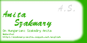 anita szakmary business card